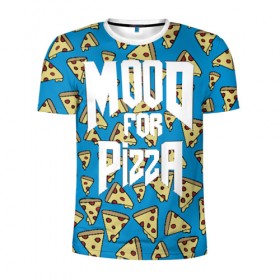 Мужская футболка 3D спортивная с принтом Mood Pizza Doom в Екатеринбурге, 100% полиэстер с улучшенными характеристиками | приталенный силуэт, круглая горловина, широкие плечи, сужается к линии бедра | Тематика изображения на принте: cacodemon | doom | eternal | pizza | вечность | вечный | дум | итёрнал | какодемон | пицца | этернал