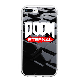 Чехол для iPhone 7Plus/8 Plus матовый с принтом Doom Blocks в Екатеринбурге, Силикон | Область печати: задняя сторона чехла, без боковых панелей | Тематика изображения на принте: cacodemon | doom | eternal | вечность | вечный | дум | итёрнал | какодемон | этернал