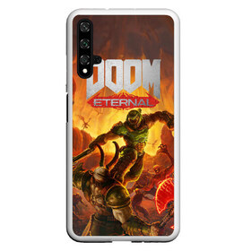 Чехол для Honor 20 с принтом Doom в Екатеринбурге, Силикон | Область печати: задняя сторона чехла, без боковых панелей | Тематика изображения на принте: cacodemon | doom | eternal | вечность | вечный | дум | итёрнал | какодемон | этернал