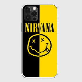 Чехол для iPhone 12 Pro с принтом NIRVANA в Екатеринбурге, силикон | область печати: задняя сторона чехла, без боковых панелей | music | nirvana | rip smile | rock | smile | группа | курт кобейн | музыка | нирвана | рок | смайл