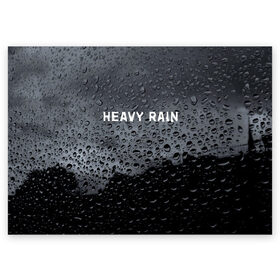 Поздравительная открытка с принтом Heavy Rain в Екатеринбурге, 100% бумага | плотность бумаги 280 г/м2, матовая, на обратной стороне линовка и место для марки
 | дождь | жертва | капает | капли | ливень | мастер | оригами | складывать