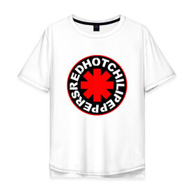Мужская футболка хлопок Oversize с принтом RED HOT CHILI PEPPERS в Екатеринбурге, 100% хлопок | свободный крой, круглый ворот, “спинка” длиннее передней части | red hot chili peppers | rhcp | рхчп