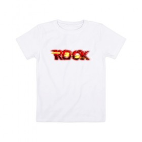 Детская футболка хлопок с принтом rock flash в Екатеринбурге, 100% хлопок | круглый вырез горловины, полуприлегающий силуэт, длина до линии бедер | Тематика изображения на принте: 