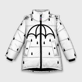 Зимняя куртка для девочек 3D с принтом BRING ME THE HORIZON в Екатеринбурге, ткань верха — 100% полиэстер; подклад — 100% полиэстер, утеплитель — 100% полиэстер. | длина ниже бедра, удлиненная спинка, воротник стойка и отстегивающийся капюшон. Есть боковые карманы с листочкой на кнопках, утяжки по низу изделия и внутренний карман на молнии. 

Предусмотрены светоотражающий принт на спинке, радужный светоотражающий элемент на пуллере молнии и на резинке для утяжки. | bmth | bring me the horizon