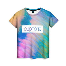 Женская футболка 3D с принтом сериал Euphoria в Екатеринбурге, 100% полиэфир ( синтетическое хлопкоподобное полотно) | прямой крой, круглый вырез горловины, длина до линии бедер | zendaya | зендея | ру беннетт | сериал euphoria | эйфория