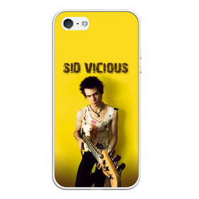 Чехол для iPhone 5/5S матовый с принтом Sid Vicious в Екатеринбурге, Силикон | Область печати: задняя сторона чехла, без боковых панелей | Тематика изображения на принте: england | music | my way | no future | sid and nancy | sid vicious | trash | музыка | панк | рок | сид вишес | сид и ненси