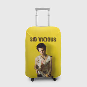 Чехол для чемодана 3D с принтом Sid Vicious в Екатеринбурге, 86% полиэфир, 14% спандекс | двустороннее нанесение принта, прорези для ручек и колес | england | music | my way | no future | sid and nancy | sid vicious | trash | музыка | панк | рок | сид вишес | сид и ненси