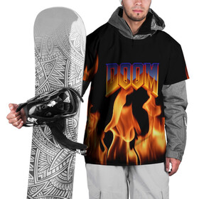 Накидка на куртку 3D с принтом DOOM в Екатеринбурге, 100% полиэстер |  | Тематика изображения на принте: doom | doom eternal | game | дум | игры
