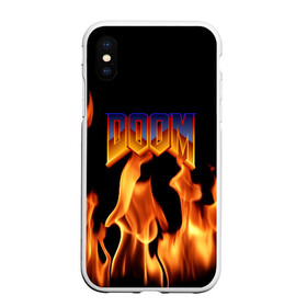 Чехол для iPhone XS Max матовый с принтом DOOM в Екатеринбурге, Силикон | Область печати: задняя сторона чехла, без боковых панелей | doom | doom eternal | game | дум | игры