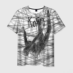 Мужская футболка 3D с принтом Korn: The Nothing в Екатеринбурге, 100% полиэфир | прямой крой, круглый вырез горловины, длина до линии бедер | alternative | heavy | korn | koяn | metal | rapcore | rock | the nothing | youll never find me | джонатан дэвис | корн | корни | коян | ню метал | нюметал | рок