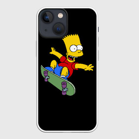 Чехол для iPhone 13 mini с принтом Скейт в Екатеринбурге,  |  | bart | the simpsons | барт | симпсоны