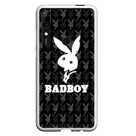 Чехол для Honor P Smart Z с принтом Bad boy в Екатеринбурге, Силикон | Область печати: задняя сторона чехла, без боковых панелей | Тематика изображения на принте: bad boy | bite | bow tie | broken | cool | ear | fighter | logo | man | playboy | rabbit | sign | symbol | white | белый | битый | боец | галстук бабочка | знак | кролик | логотип | любовь | мальчик | мужчина | откушенное | прикольный | сим