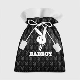 Подарочный 3D мешок с принтом Bad boy в Екатеринбурге, 100% полиэстер | Размер: 29*39 см | bad boy | bite | bow tie | broken | cool | ear | fighter | logo | man | playboy | rabbit | sign | symbol | white | белый | битый | боец | галстук бабочка | знак | кролик | логотип | любовь | мальчик | мужчина | откушенное | прикольный | сим
