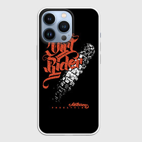 Чехол для iPhone 13 Pro с принтом Motocross freestyle в Екатеринбурге,  |  | biker | black | freedom | graffiti | moto | motorcycle | orange | racer | sport | style | tire | trace | white | байкер | белый | гонщик | граффити | мото | мотоцикл | оранжевый | свобода | след | спорт | стиль | черный | шина