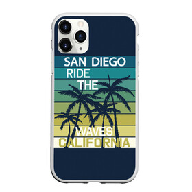 Чехол для iPhone 11 Pro матовый с принтом California в Екатеринбурге, Силикон |  | california | cool | palm trees | san diego | stripes | travel | калифорния | пальмы | полосы | прикольный | путешествие | сан диего