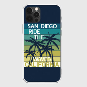 Чехол для iPhone 12 Pro Max с принтом California в Екатеринбурге, Силикон |  | california | cool | palm trees | san diego | stripes | travel | калифорния | пальмы | полосы | прикольный | путешествие | сан диего