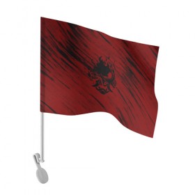 Флаг для автомобиля с принтом SAMURAI в Екатеринбурге, 100% полиэстер | Размер: 30*21 см | cyberpunk | cyberpunk 2077 | samurai | киберпанк 2077