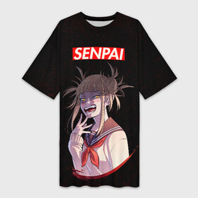 Платье-футболка 3D с принтом Senpai (My Hero Academia) в Екатеринбурге,  |  | academia | ahegao | anime | deku | hero | my hero academia | sempai | senpai | академия | аниме | ахегао | деку | моя геройская академия | семпай | сенпай