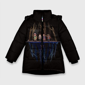 Зимняя куртка для девочек 3D с принтом Stranger Things PixelArt в Екатеринбурге, ткань верха — 100% полиэстер; подклад — 100% полиэстер, утеплитель — 100% полиэстер. | длина ниже бедра, удлиненная спинка, воротник стойка и отстегивающийся капюшон. Есть боковые карманы с листочкой на кнопках, утяжки по низу изделия и внутренний карман на молнии. 

Предусмотрены светоотражающий принт на спинке, радужный светоотражающий элемент на пуллере молнии и на резинке для утяжки. | pixel | pixelart | stranger things | strangerthings | tv show | tvshow | очень странные дела | сериал