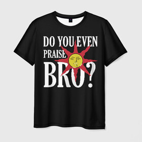Мужская футболка 3D с принтом Bro в Екатеринбурге, 100% полиэфир | прямой крой, круглый вырез горловины, длина до линии бедер | dark souls 3 | дарк соулс | темные души