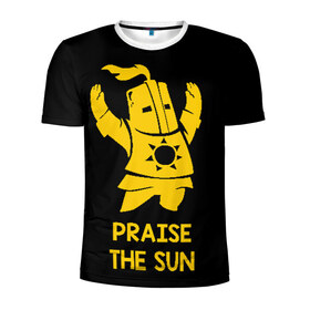 Мужская футболка 3D спортивная с принтом Praise в Екатеринбурге, 100% полиэстер с улучшенными характеристиками | приталенный силуэт, круглая горловина, широкие плечи, сужается к линии бедра | dark souls 3 | дарк соулс | темные души