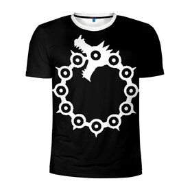 Мужская футболка 3D спортивная с принтом Dragon в Екатеринбурге, 100% полиэстер с улучшенными характеристиками | приталенный силуэт, круглая горловина, широкие плечи, сужается к линии бедра | anime | meliodas | seven deadly sins | аниме | мелиодас