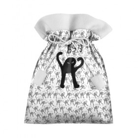 Подарочный 3D мешок с принтом ЪУЪ в Екатеринбурге, 100% полиэстер | Размер: 29*39 см | cursed cat | meme | pattern | truxkot19 | кот мем | мем с котом | мемы | паттерн | прикол | съука | черный кот | ъуъ съука | юмор