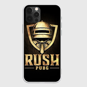 Чехол для iPhone 12 Pro Max с принтом Rush PUBG в Екатеринбурге, Силикон |  | Тематика изображения на принте: asia | battle | chicken | dinner | duo | epic | guide | lucky | map | miramar | mortal | pro | royale | solo | winner | битва | лут | пабг | пубг | стрим | топ