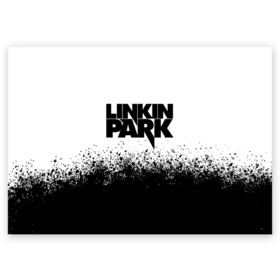 Поздравительная открытка с принтом LINKIN PARK в Екатеринбурге, 100% бумага | плотность бумаги 280 г/м2, матовая, на обратной стороне линовка и место для марки
 | Тематика изображения на принте: chester bennington | linkin park | mike shinoda | линкин парк