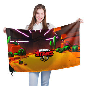 Флаг 3D с принтом BRAWL STARS в Екатеринбурге, 100% полиэстер | плотность ткани — 95 г/м2, размер — 67 х 109 см. Принт наносится с одной стороны | brawl stars | stars