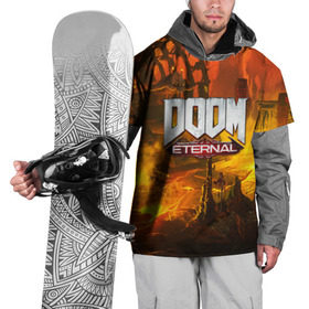 Накидка на куртку 3D с принтом DOOM ETERNAL в Екатеринбурге, 100% полиэстер |  | Тематика изображения на принте: doom | doom eternal | game | дум