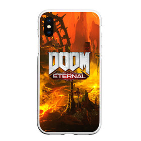 Чехол для iPhone XS Max матовый с принтом DOOM ETERNAL в Екатеринбурге, Силикон | Область печати: задняя сторона чехла, без боковых панелей | doom | doom eternal | game | дум