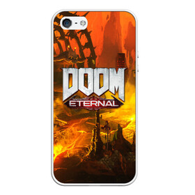 Чехол для iPhone 5/5S матовый с принтом DOOM ETERNAL в Екатеринбурге, Силикон | Область печати: задняя сторона чехла, без боковых панелей | doom | doom eternal | game | дум