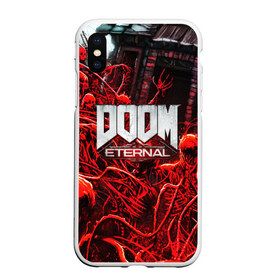 Чехол для iPhone XS Max матовый с принтом DOOM ETERNAL в Екатеринбурге, Силикон | Область печати: задняя сторона чехла, без боковых панелей | doom | doom eternal | game | дум