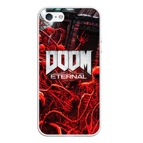 Чехол для iPhone 5/5S матовый с принтом DOOM ETERNAL в Екатеринбурге, Силикон | Область печати: задняя сторона чехла, без боковых панелей | doom | doom eternal | game | дум