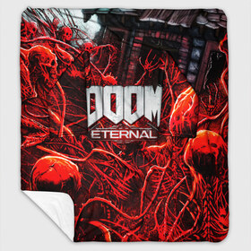 Плед с рукавами с принтом DOOM ETERNAL в Екатеринбурге, 100% полиэстер | Закругленные углы, все края обработаны. Ткань не мнется и не растягивается. Размер 170*145 | doom | doom eternal | game | дум