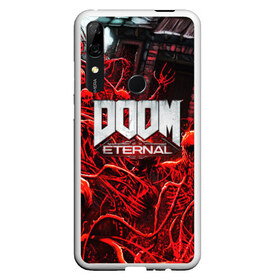 Чехол для Honor P Smart Z с принтом DOOM ETERNAL в Екатеринбурге, Силикон | Область печати: задняя сторона чехла, без боковых панелей | Тематика изображения на принте: doom | doom eternal | game | дум