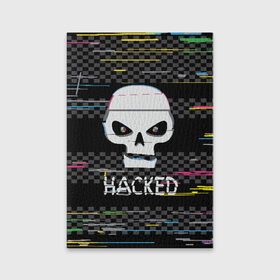 Обложка для паспорта матовая кожа с принтом Hacked в Екатеринбурге, натуральная матовая кожа | размер 19,3 х 13,7 см; прозрачные пластиковые крепления | hacker | hacknet | взлом | виртуальность | кибер | киберпанк | программист | хакер