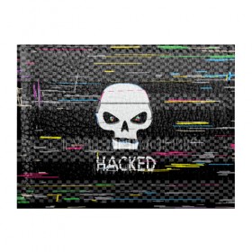 Обложка для студенческого билета с принтом Hacked в Екатеринбурге, натуральная кожа | Размер: 11*8 см; Печать на всей внешней стороне | hacker | hacknet | взлом | виртуальность | кибер | киберпанк | программист | хакер