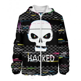 Мужская куртка 3D с принтом Hacked в Екатеринбурге, ткань верха — 100% полиэстер, подклад — флис | прямой крой, подол и капюшон оформлены резинкой с фиксаторами, два кармана без застежек по бокам, один большой потайной карман на груди. Карман на груди застегивается на липучку | hacker | hacknet | взлом | виртуальность | кибер | киберпанк | программист | хакер