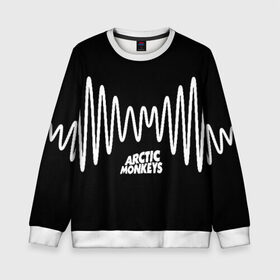 Детский свитшот 3D с принтом ARCTIC MONKEYS в Екатеринбурге, 100% полиэстер | свободная посадка, прямой крой, мягкая тканевая резинка на рукавах и понизу свитшота | arctic monkeys | арктик манкис | арктические мартышки