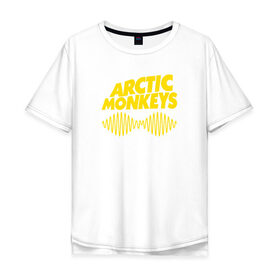 Мужская футболка хлопок Oversize с принтом ARCTIC MONKEYS в Екатеринбурге, 100% хлопок | свободный крой, круглый ворот, “спинка” длиннее передней части | arctic monkeys | арктик манкис | арктические мартышки