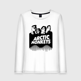 Женский лонгслив хлопок с принтом ARCTIC MONKEYS в Екатеринбурге, 100% хлопок |  | arctic monkeys | арктик манкис | арктические мартышки