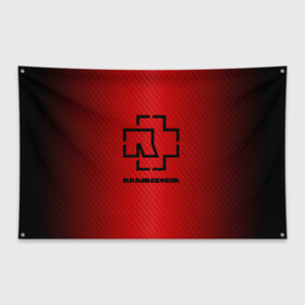 Флаг-баннер с принтом Rammstein в Екатеринбурге, 100% полиэстер | размер 67 х 109 см, плотность ткани — 95 г/м2; по краям флага есть четыре люверса для крепления | 3d | hard | logo | metal | music | rammstein | rock | вектор | геометрия | градиент | знак | иллюстрация | клетка | кубики | лого | метал | музыка | рамштайн | рок | символ | текстура