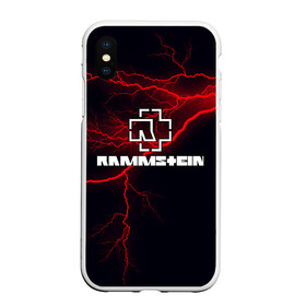 Чехол для iPhone XS Max матовый с принтом Rammstein в Екатеринбурге, Силикон | Область печати: задняя сторона чехла, без боковых панелей | 3d | hard | logo | metal | music | rammstein | rock | гроза | знак | иллюстрация | лого | метал | молния | музыка | рамштайн | рок | символ | текстура