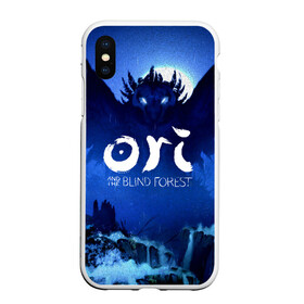 Чехол для iPhone XS Max матовый с принтом Ori and the Blind Forest в Екатеринбурге, Силикон | Область печати: задняя сторона чехла, без боковых панелей | ori | ori and the blind forest | ori forest | видеоигра | ори | платформер