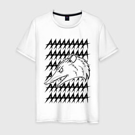 Мужская футболка хлопок с принтом Злой опосум в Екатеринбурге, 100% хлопок | прямой крой, круглый вырез горловины, длина до линии бедер, слегка спущенное плечо. | животные | крик | опоссум