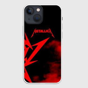 Чехол для iPhone 13 mini с принтом Metallica в Екатеринбурге,  |  | metalica | metallica | группа | джеймс хэтфилд | кирк хэмметт | ларс ульрих | метал | металика | металлика | миталика | музыка | роберт трухильо | рок | трэш | трэшметал | хард | хеви
