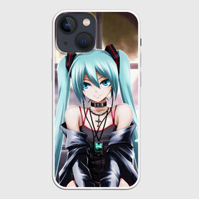 Чехол для iPhone 13 mini с принтом Мику Хацунэ в Екатеринбурге,  |  | anime | character | geisha | hatsune miku | japan | kimono | manga | style | аниме | вокалоид | девушки | манга | мульт | оружие | сёдзё | сериал | хатсуне мику