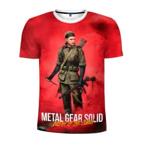 Мужская футболка 3D спортивная с принтом Metal Gear Solid в Екатеринбурге, 100% полиэстер с улучшенными характеристиками | приталенный силуэт, круглая горловина, широкие плечи, сужается к линии бедра | 